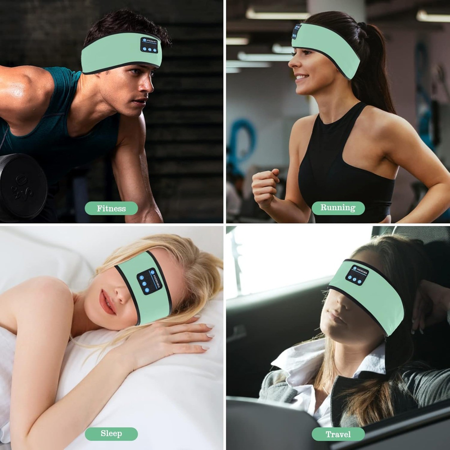 Wireless Sports Headband Headphones with Ultra-Thin HD Stereo Speakers Idear