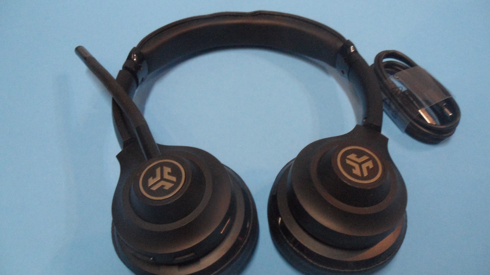 JLab GO Work Wireless On-Ear Headset 2nd Gen, Bluetooth, USB-C, Mic, Black