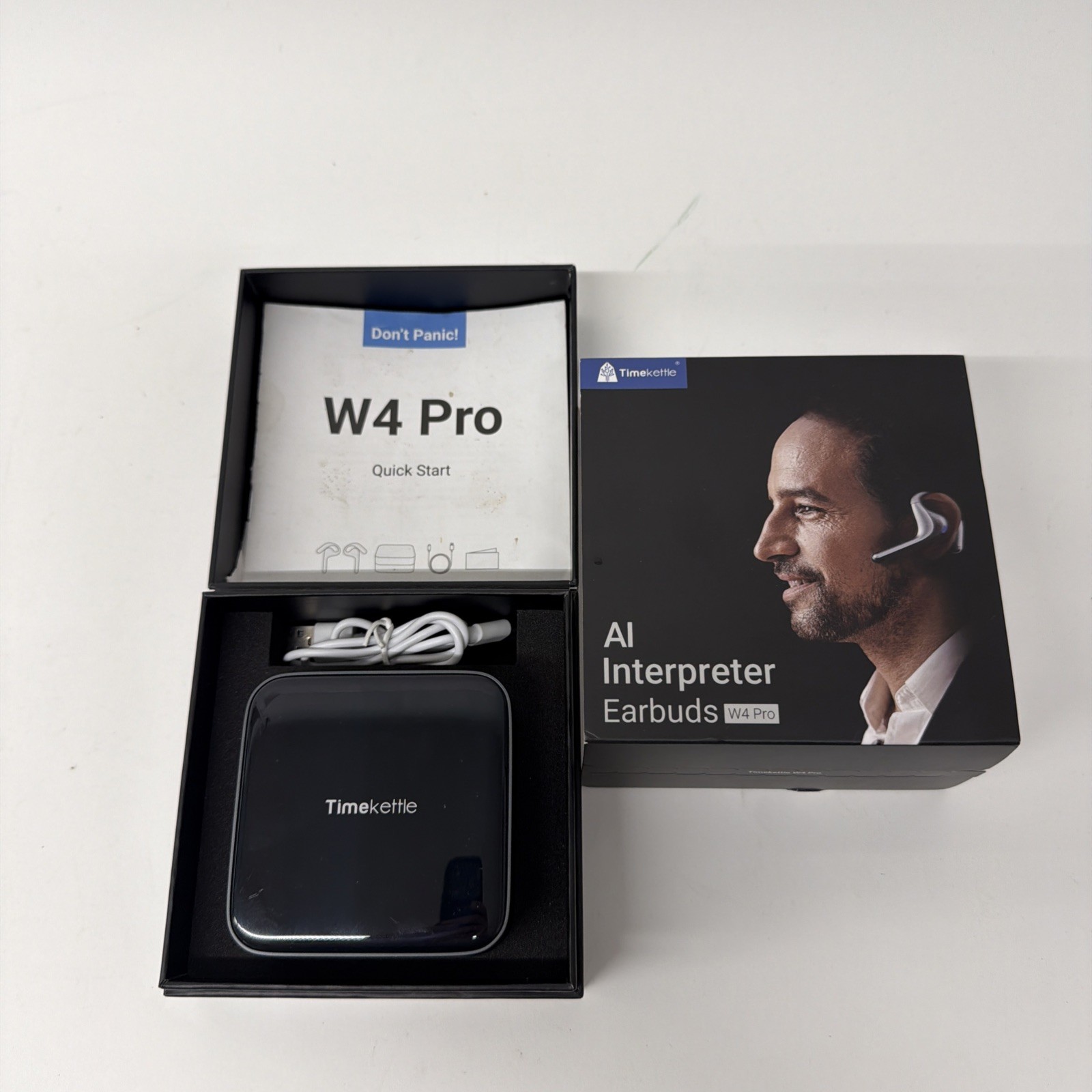 Timekettle AI Interpreter Bluetooth Earbuds Model W4 Pro – Gray