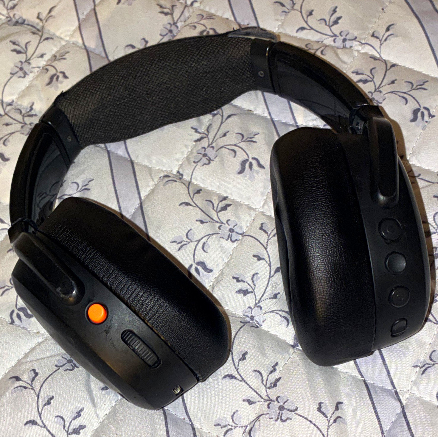 Skullcandy Crusher RF Wireless Over-Ear Headphones w/ Mic Black/Orange 40mm