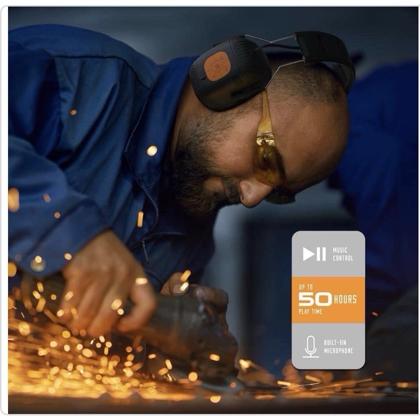 Tzumi SoundGuards Over Ear Jobsite Hearing Protection Headphones