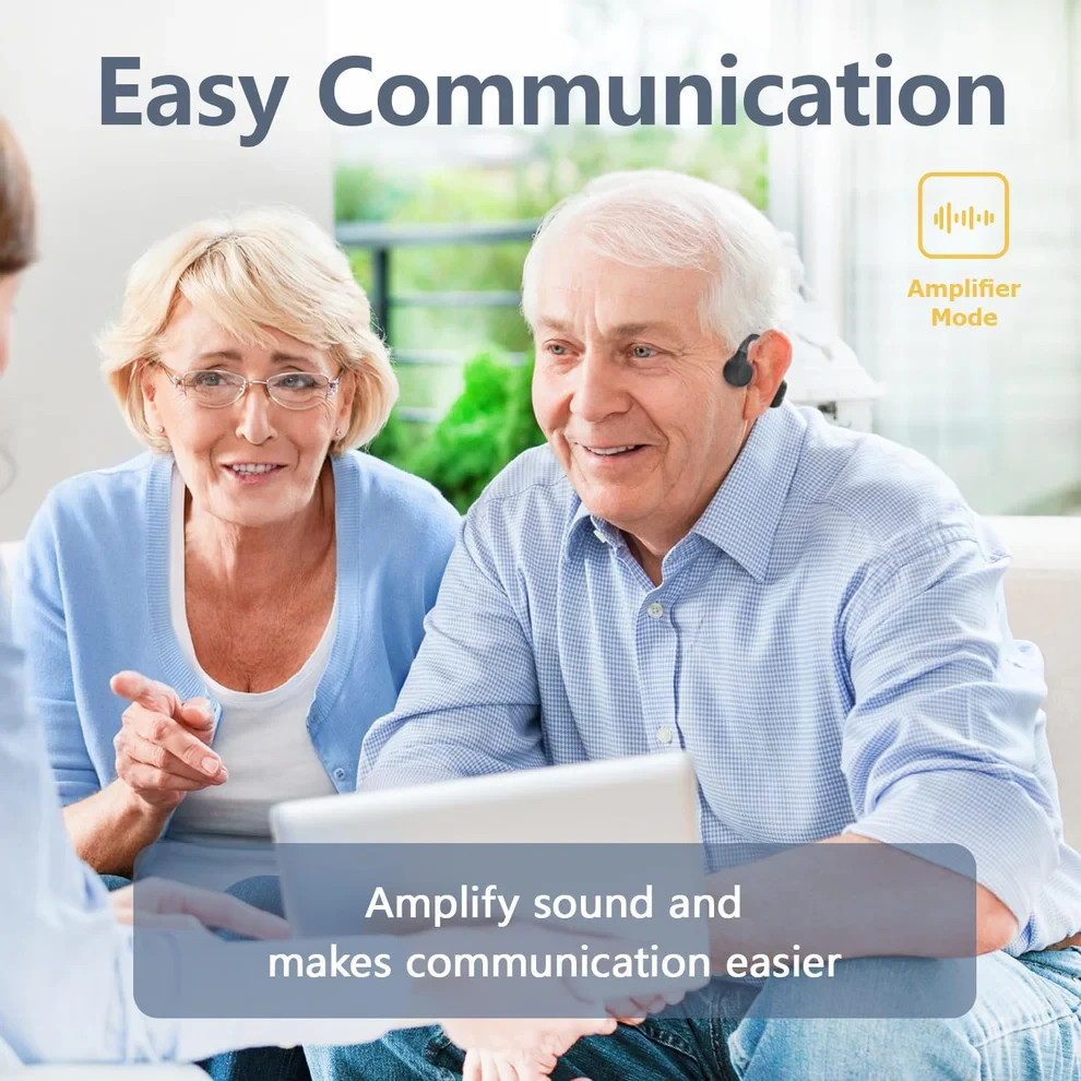 Bone Conduction Sound Amplifier Headphones BoneHearing S1 Rechargeable Hearing