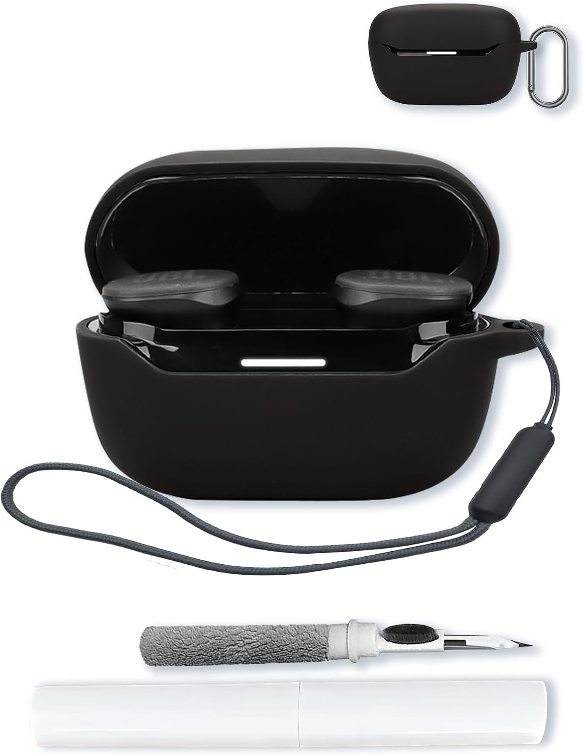 Case for JBL Endurance Race 2 True Wireless in Ear Earbuds,Soft Black