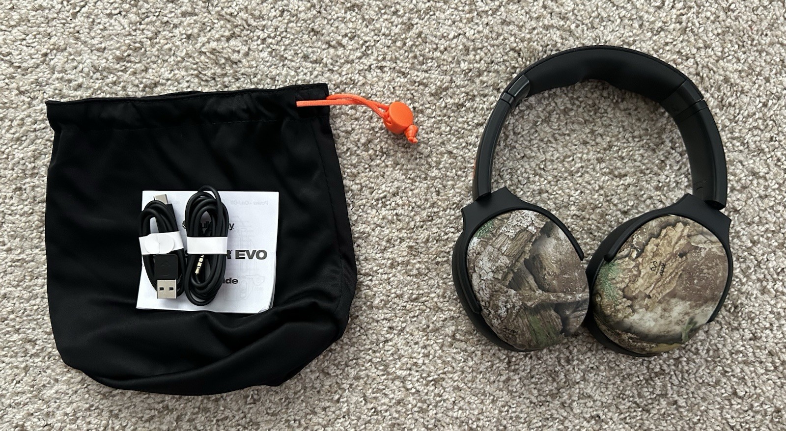 Skullcandy Crusher Evo Realtree APX Wireless Headphones Black/Orange