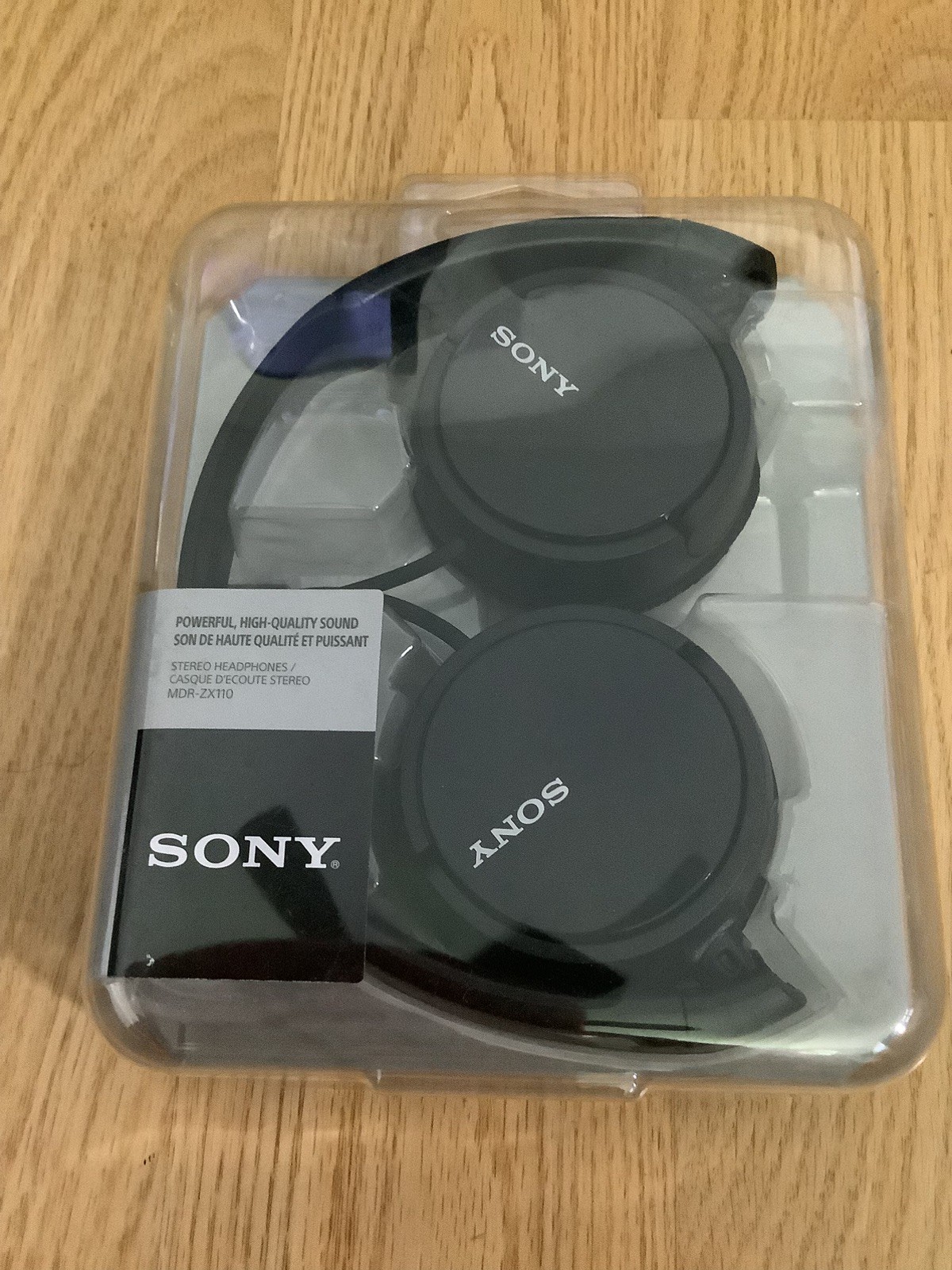 Sony MDR-ZX110 Premium Sound Headphones Lightweight Black New