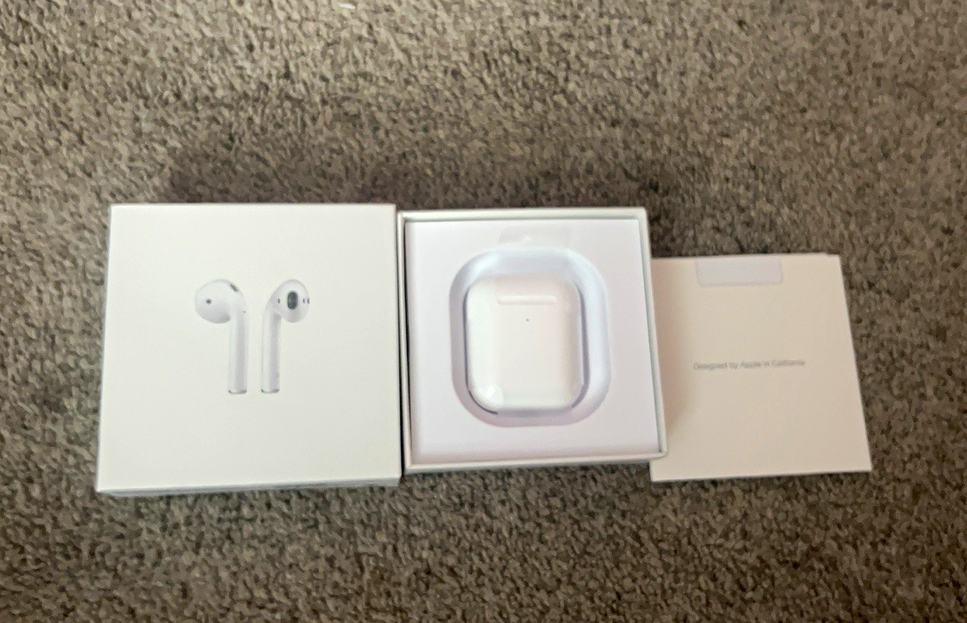 Apple AirPods White In-Ear Wireless Bluetooth Earbuds w/ Built-In Mic (2)