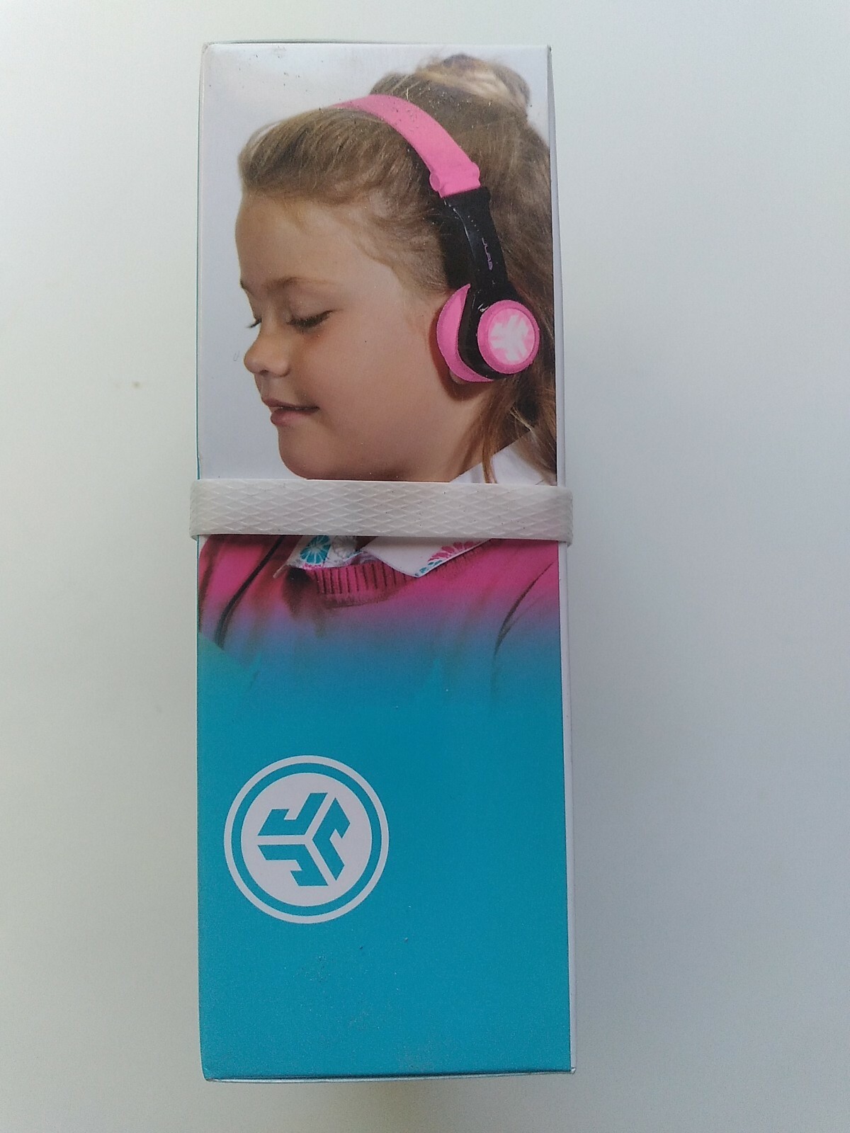 JLab JBuddies Folding Kids Headphones, Pink Monkey Theme, Compact, Safe 85db