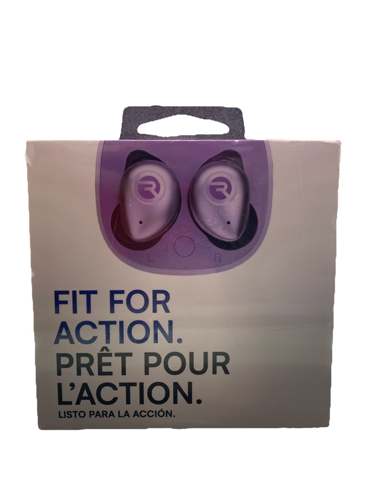 Raycon Fitness Earbuds Active Noise Cancellation Purple Violet Morado