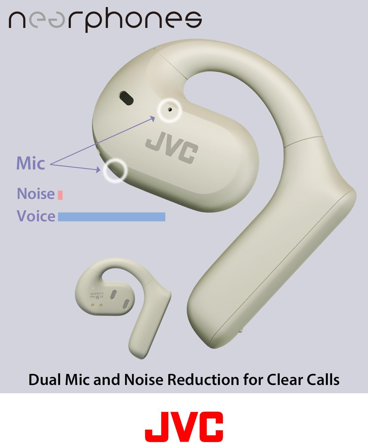 Nearphones Open Ear True Wireless Headphones with 16Mm Large Drivers for Powerfu
