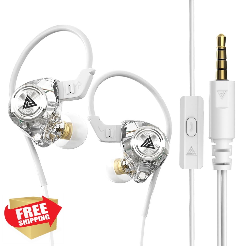 CNWUJASS AK3FILE Clear wired earbuds 3.5mm mic