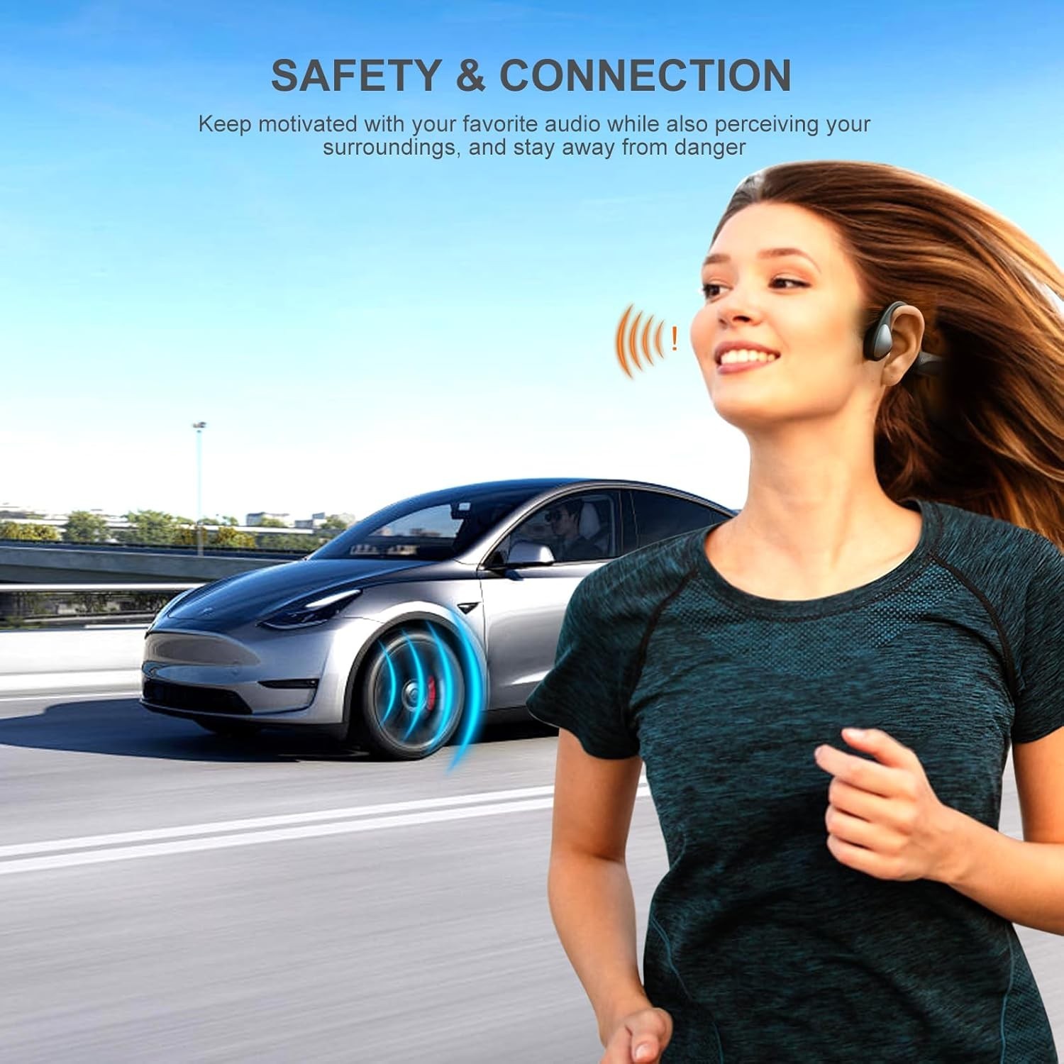 Auriculares de Conducción Ósea Bluetooth 6.0 IPX6 10H para Deportes. Nuevo