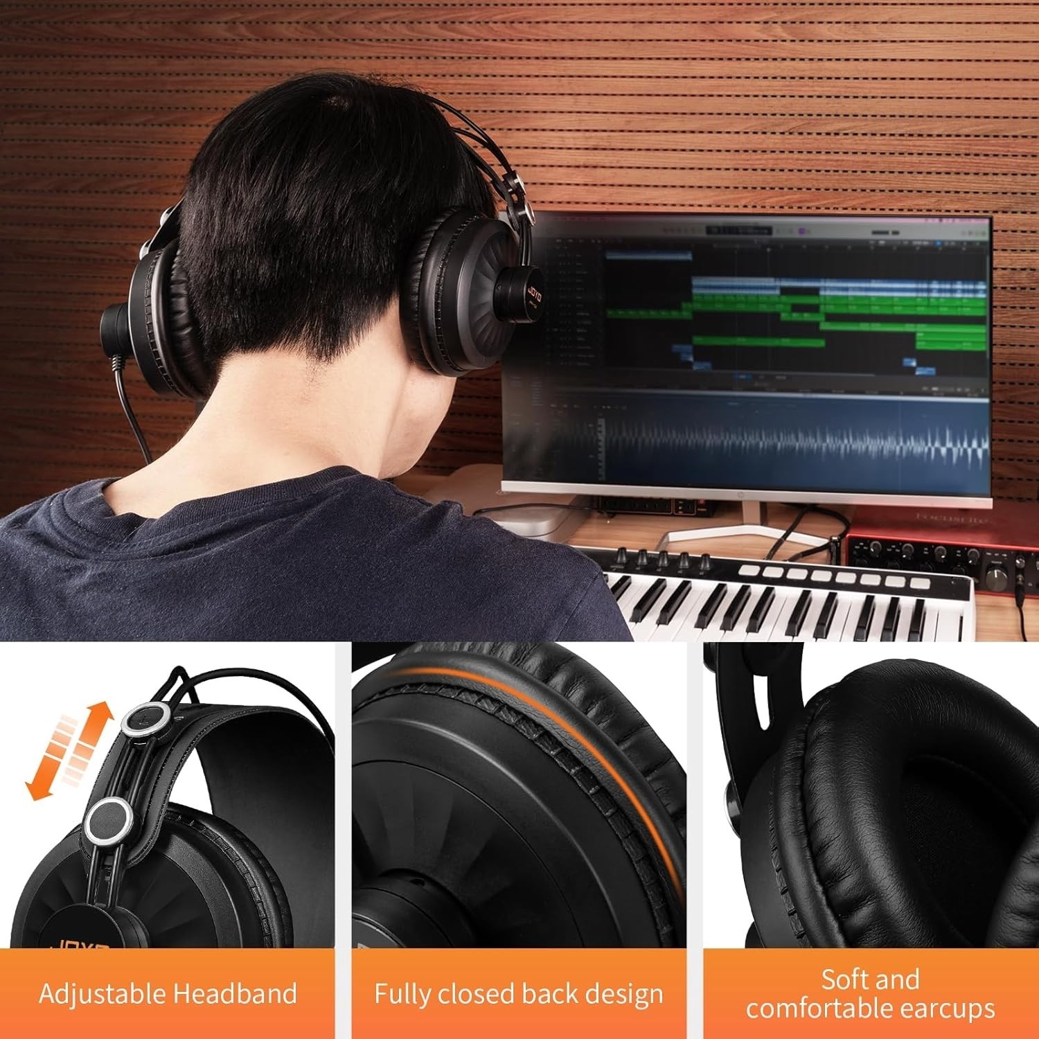 Audifonos Profesionales Auriculares Para DJ Headphone Professional Cielo Azul US