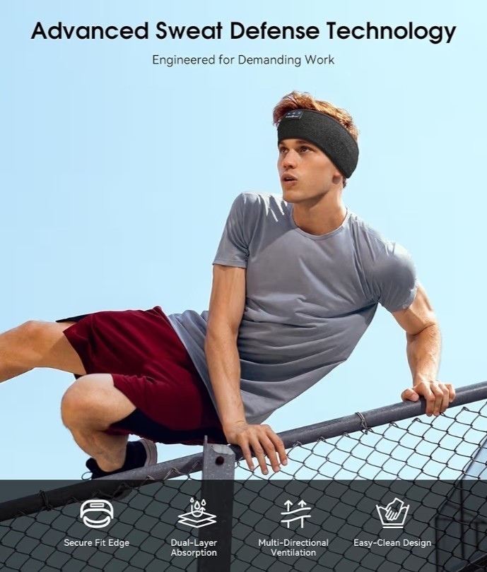 MUSICOZY Sleep Headphones Bluetooth 5.4 Headband, Wireless Sleeping Eye Mask