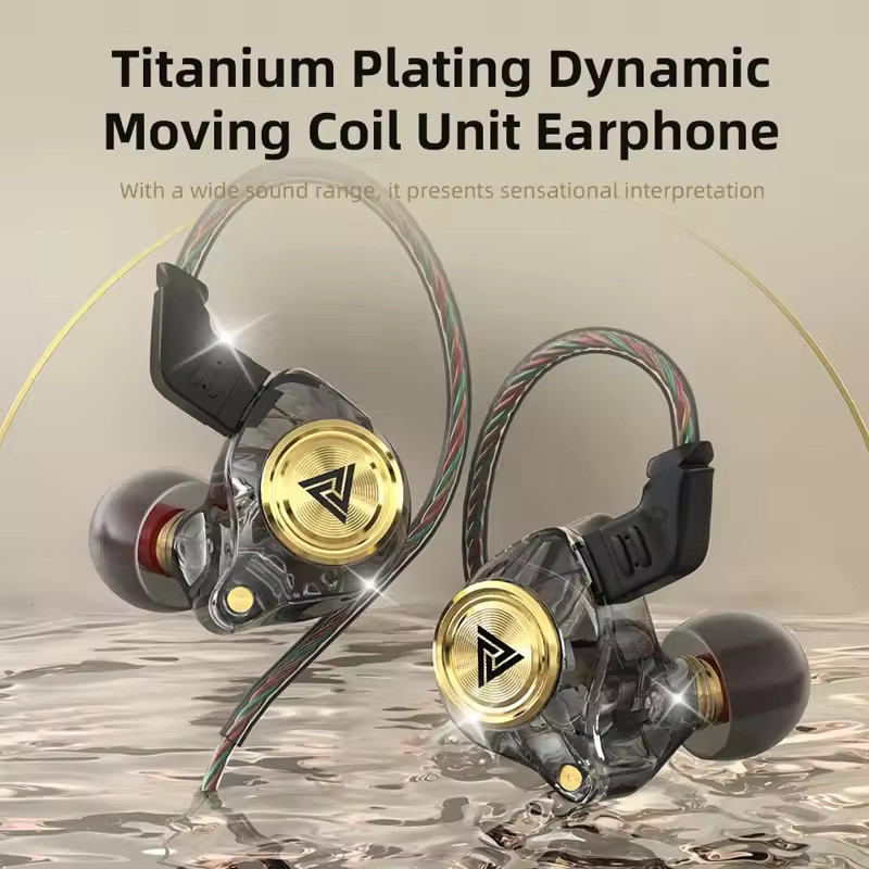 Wired Earphones HiFi Bass Headset with Microphone