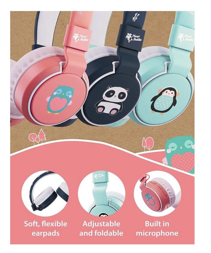 Planet Buddies Wired On-Ear Headphones V2 – Olive Owl