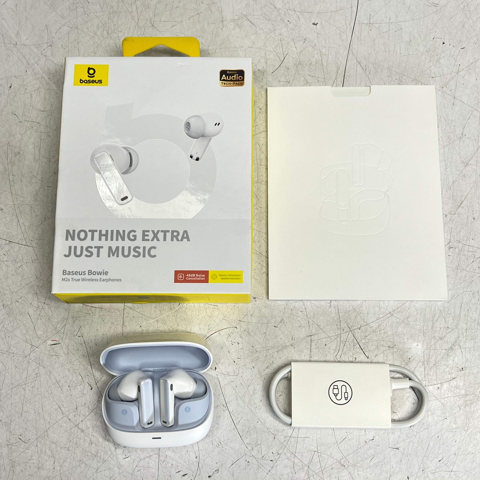 BASEUS Bowie M2s Ultra True Wireless Earbuds & Extra Ear Pieces White NGTW3501|0