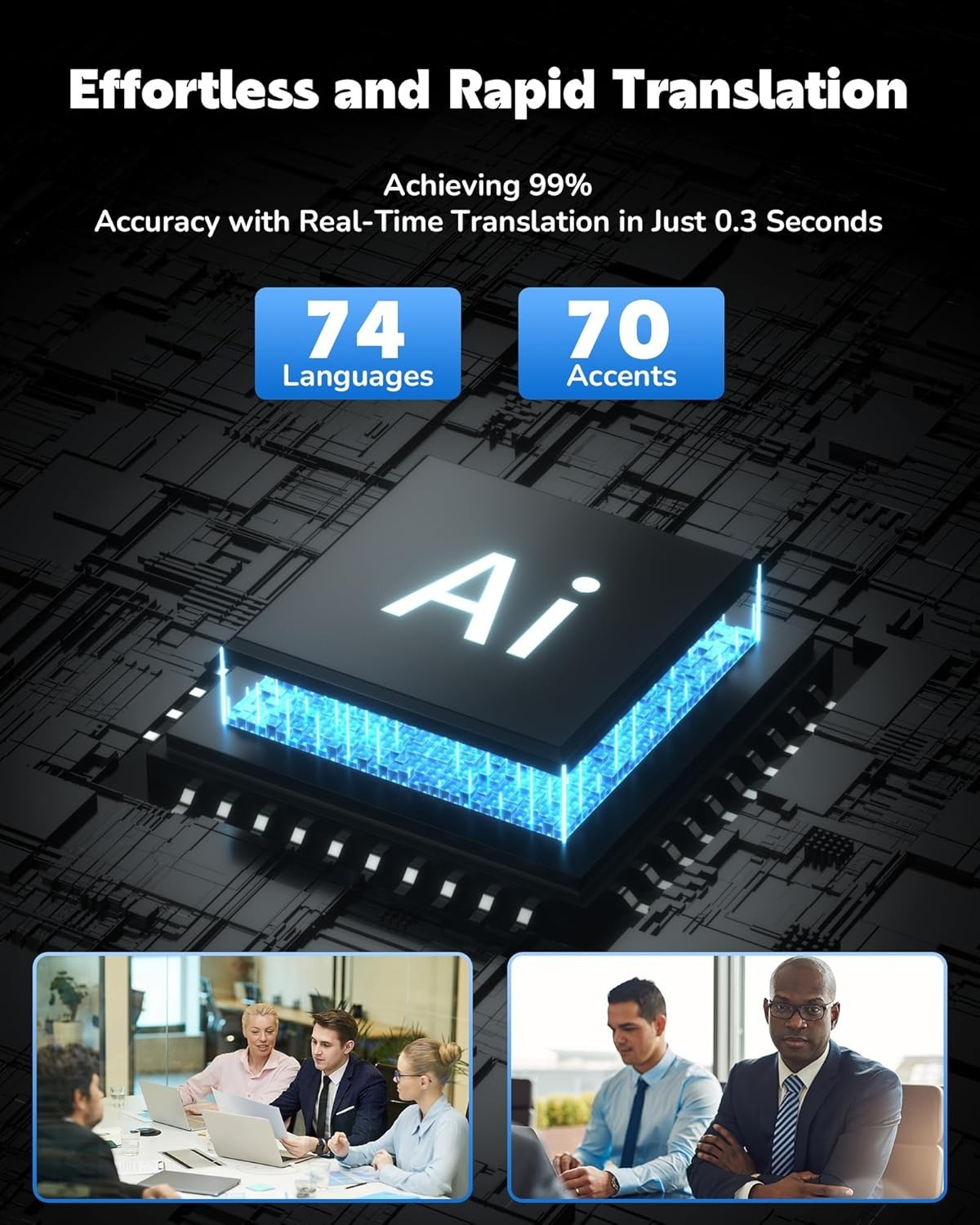AI Translation Earbuds Real Time – 144 Languages & Accents, 50 Hours Battery,…