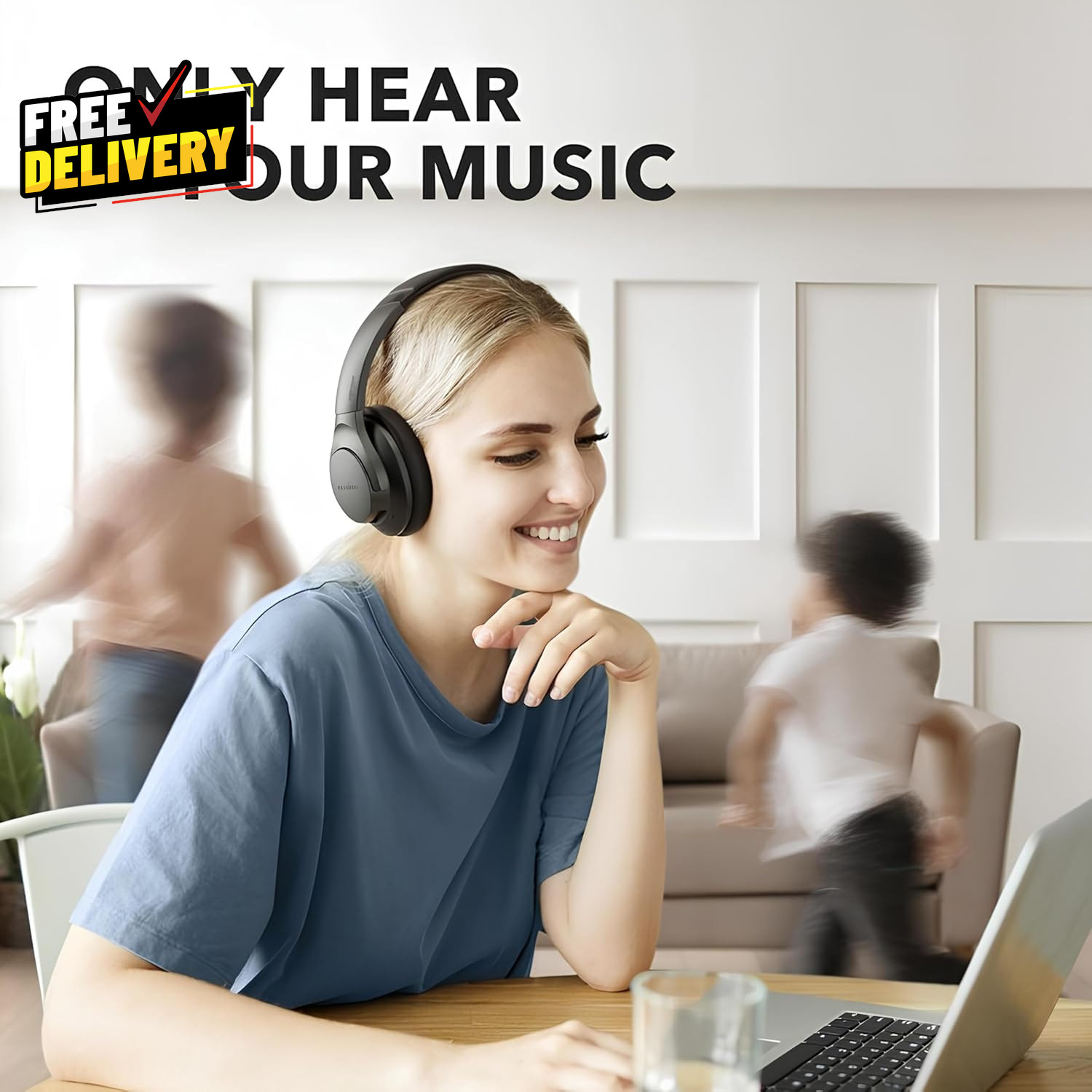 Anker Life Q20 Hybrid ANC Wireless Over-Ear Bluetooth Headphones 60H Playtime