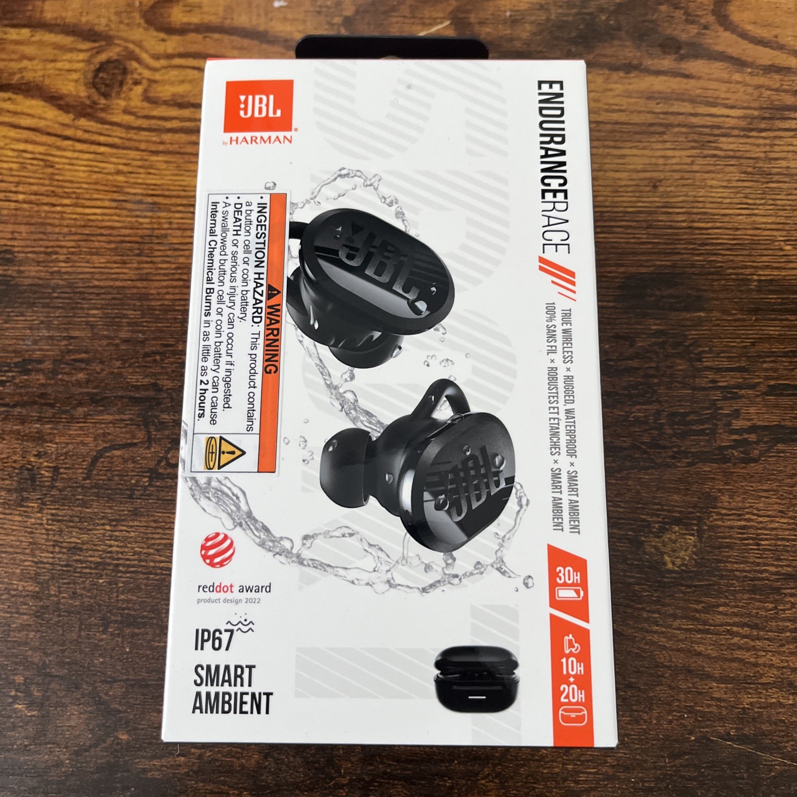 JBL EnduranceRace – True Wireless In Ear Sport Headphones – Black (BKC) Sealed