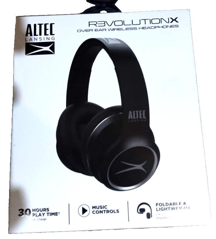 Altec Lansing R3volution X Wireless Bluetooth Headphones Black MZX009-BLK ONYX