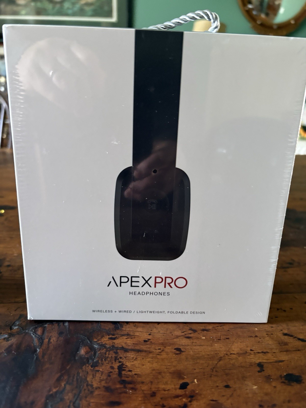 Apex Pro Headphones Wireless/Wired Foldable Adjustable Headband Mic Black