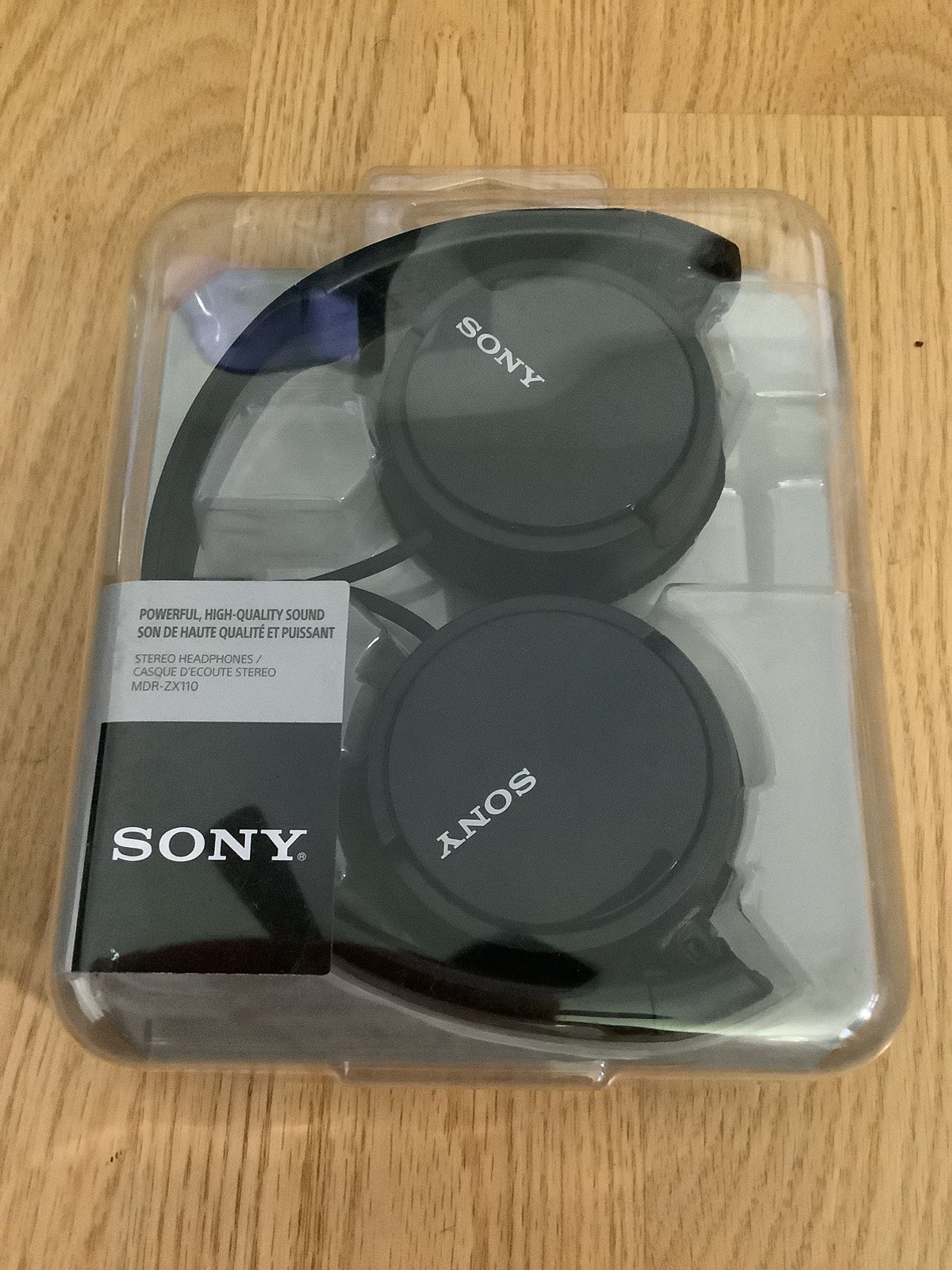 Sony MDR-ZX110 Premium Sound Headphones Lightweight Black New