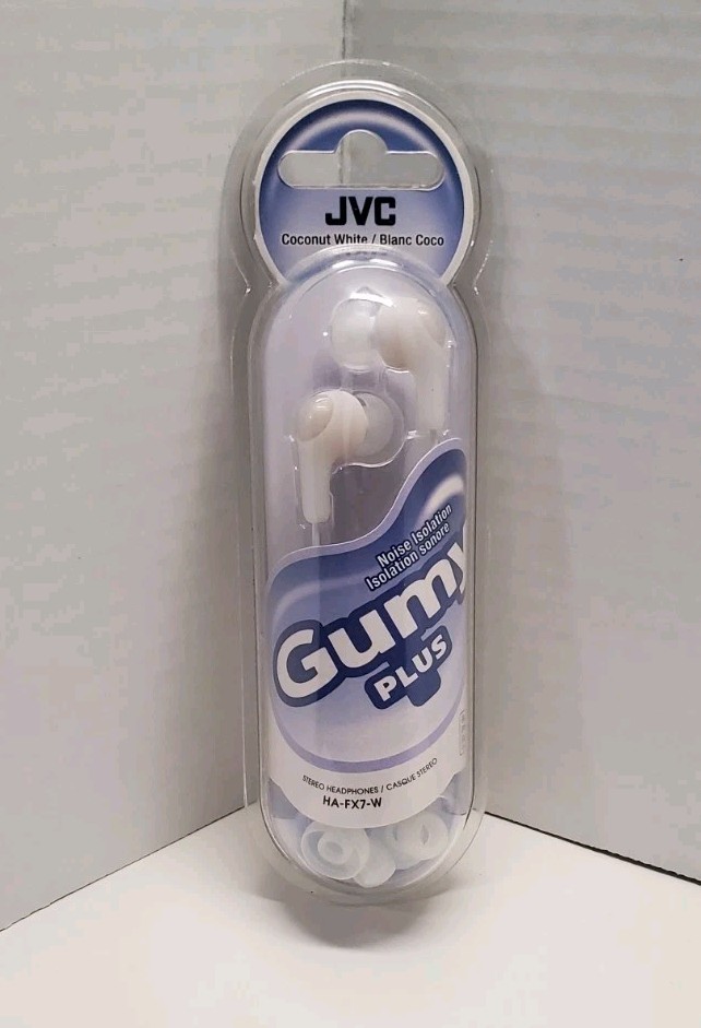 JVC Gumy Plus In-Ear Headphones Earbuds – COCONUT White HAFX5-W NEW