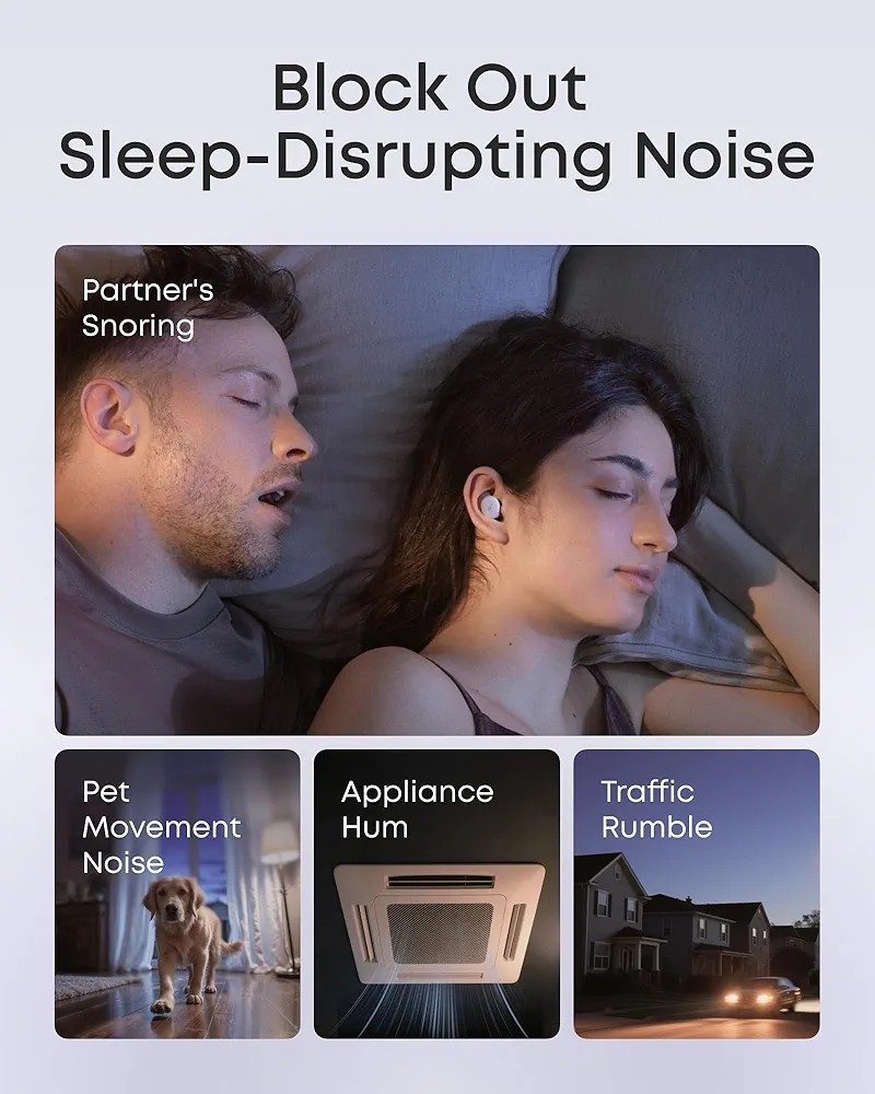 Purple / Lilac Soundcore Sleep A30 Special Anker Sleep Earbuds, ANC Isolation