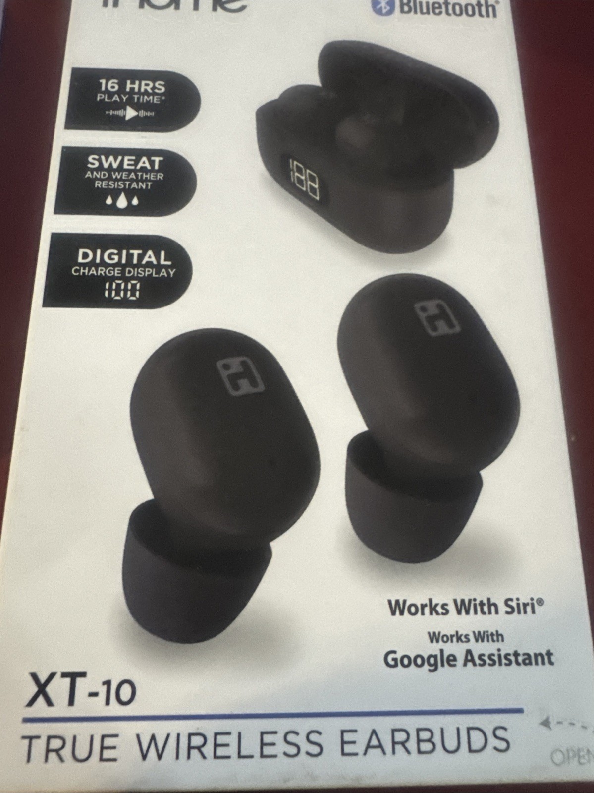 IHOME HMAUBE213BK IHOME BT True Wireless Earbuds XT10