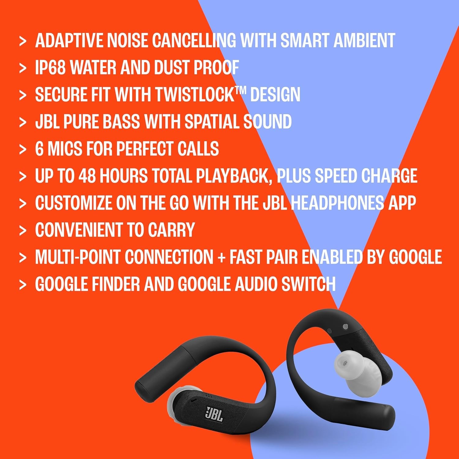 JBL Endurance Peak 4 True Wireless Sport Earbuds Purple