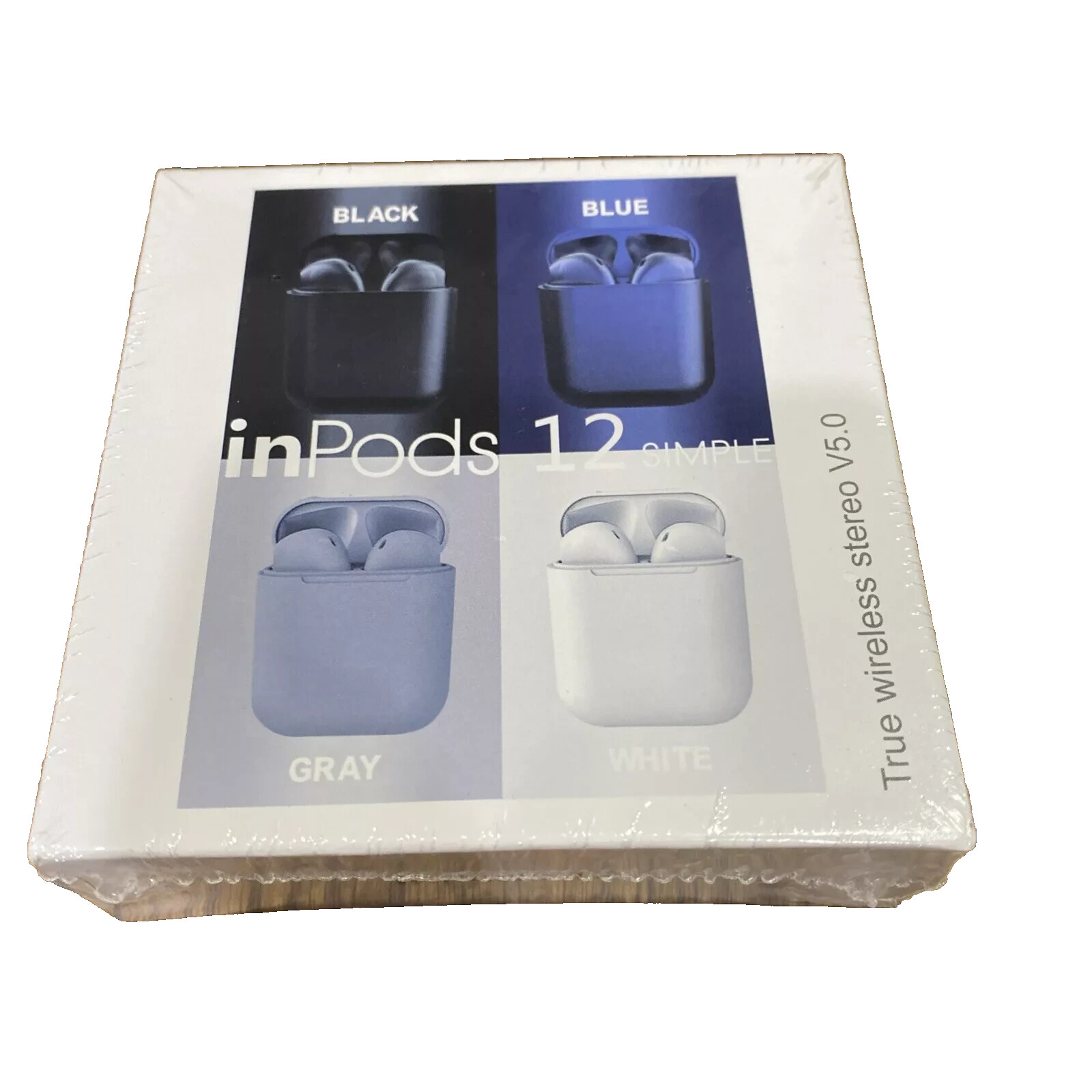 InPods 12 Simple Wireless Stereo Earbuds V5.0 for Android/ios/BT5.0, White