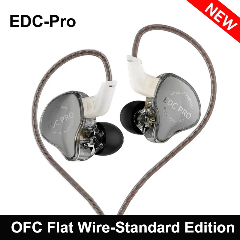 KZ EDC Pro HiFi In-Ear Wired Earphones Dynamic Driver IEM Bass Headphones 3.5mm