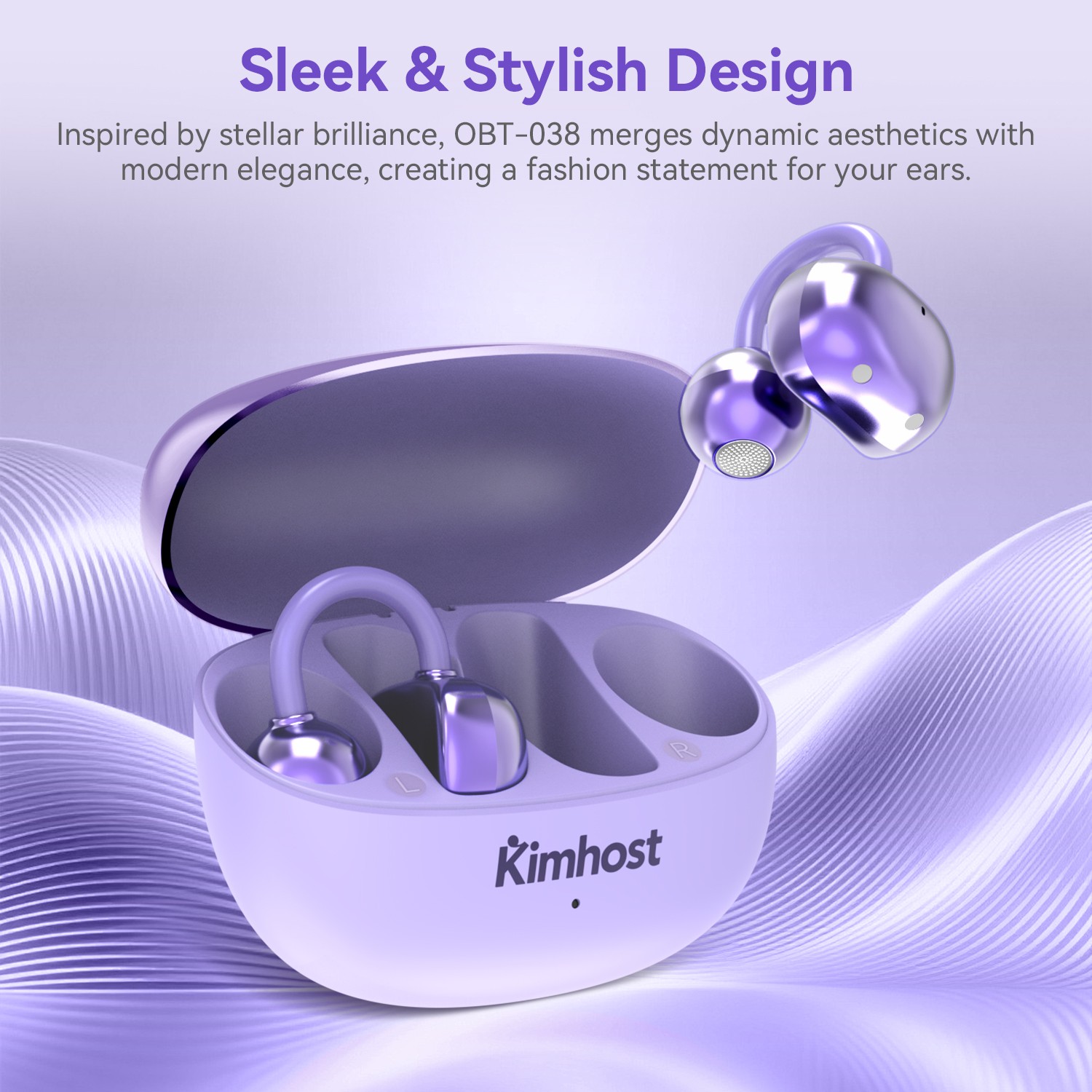 Open-Ear Wireless Earbuds Clip-on Earphone IPX7 HiFi ENC Bluetooth Headphone