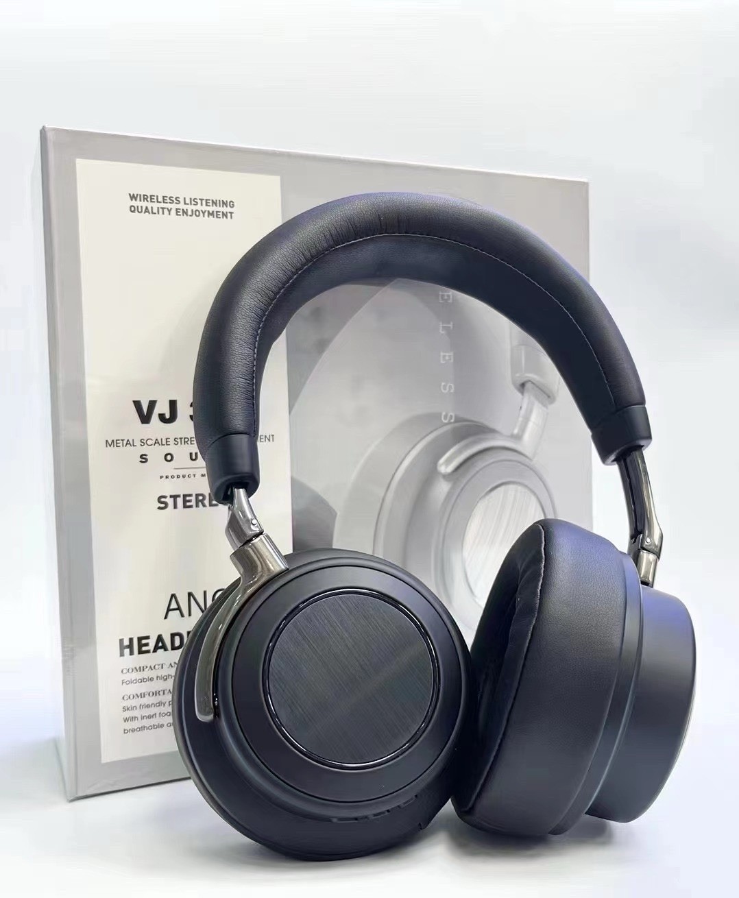 VJ 364 Bluetooth Headphones Black & Gray, ANC, Foldable, Adjustable Headband