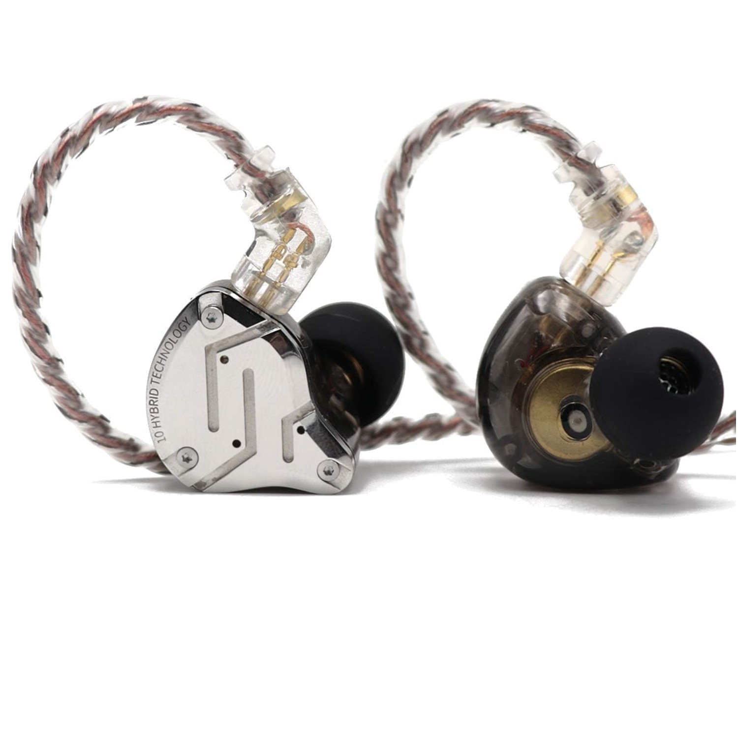 KZ ZS10 Pro Hybrid Earphones, HiFi Wired Earbuds Black