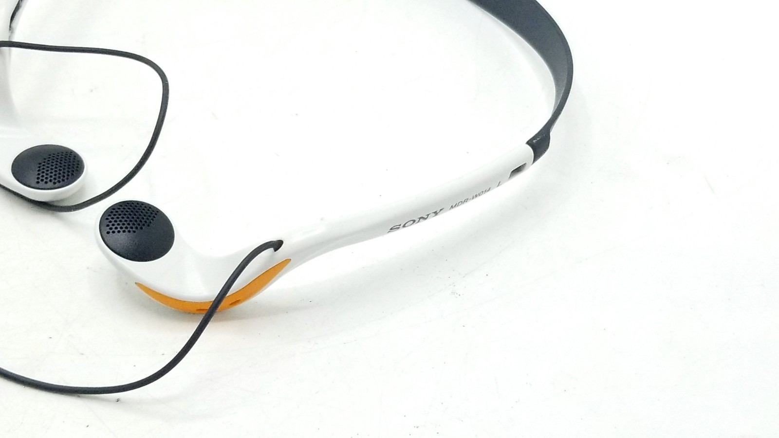 Sony MDR-W014 S2 Sports Walkman White / Orange Headphones – Works