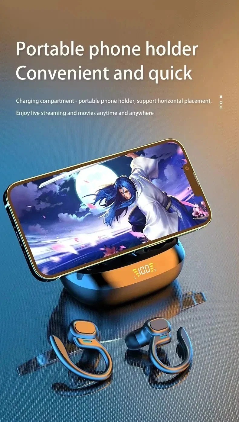 Earbuds Wireless Bluetooth Earphones Sports Ear Hook Running Bass TWS Headphone