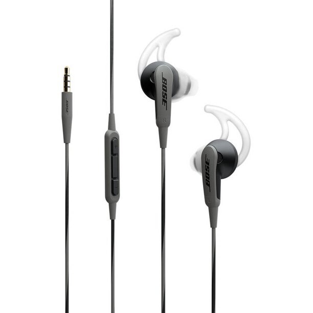 New,Sealed Bose SoundSport In-Ear Headphones 3.5mm jack, (Charcoal)&Travel case