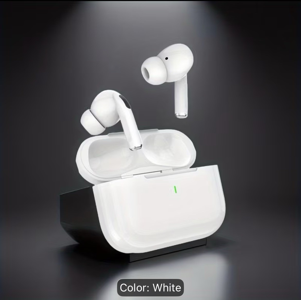 Wireless Bluetooth In-Ear Earbuds White Double Built-In Mic Charging Case