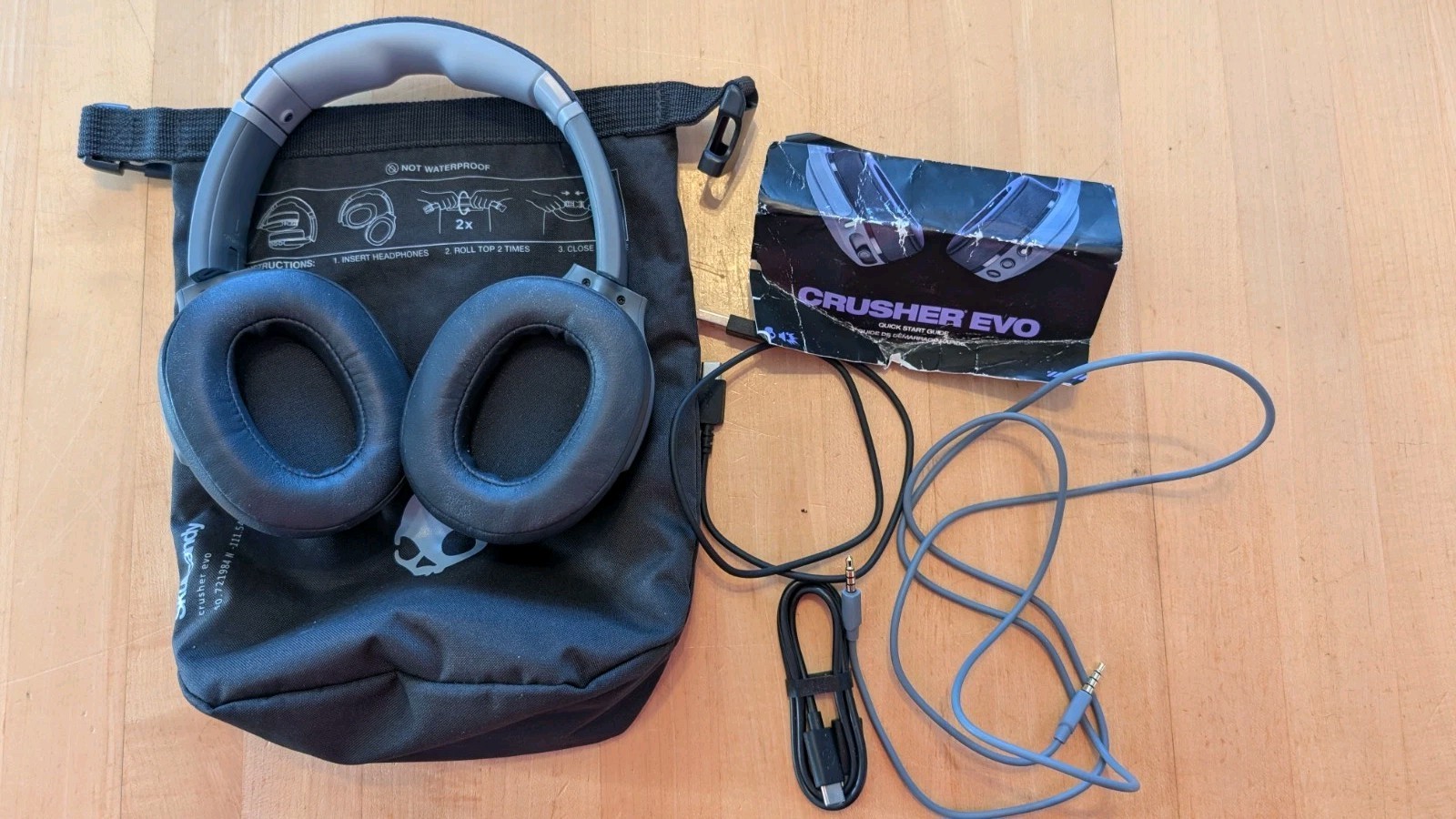 Skullcandy Crusher Evo Wireless Bluetooth Headhones, Flat-Folding OverEar Design