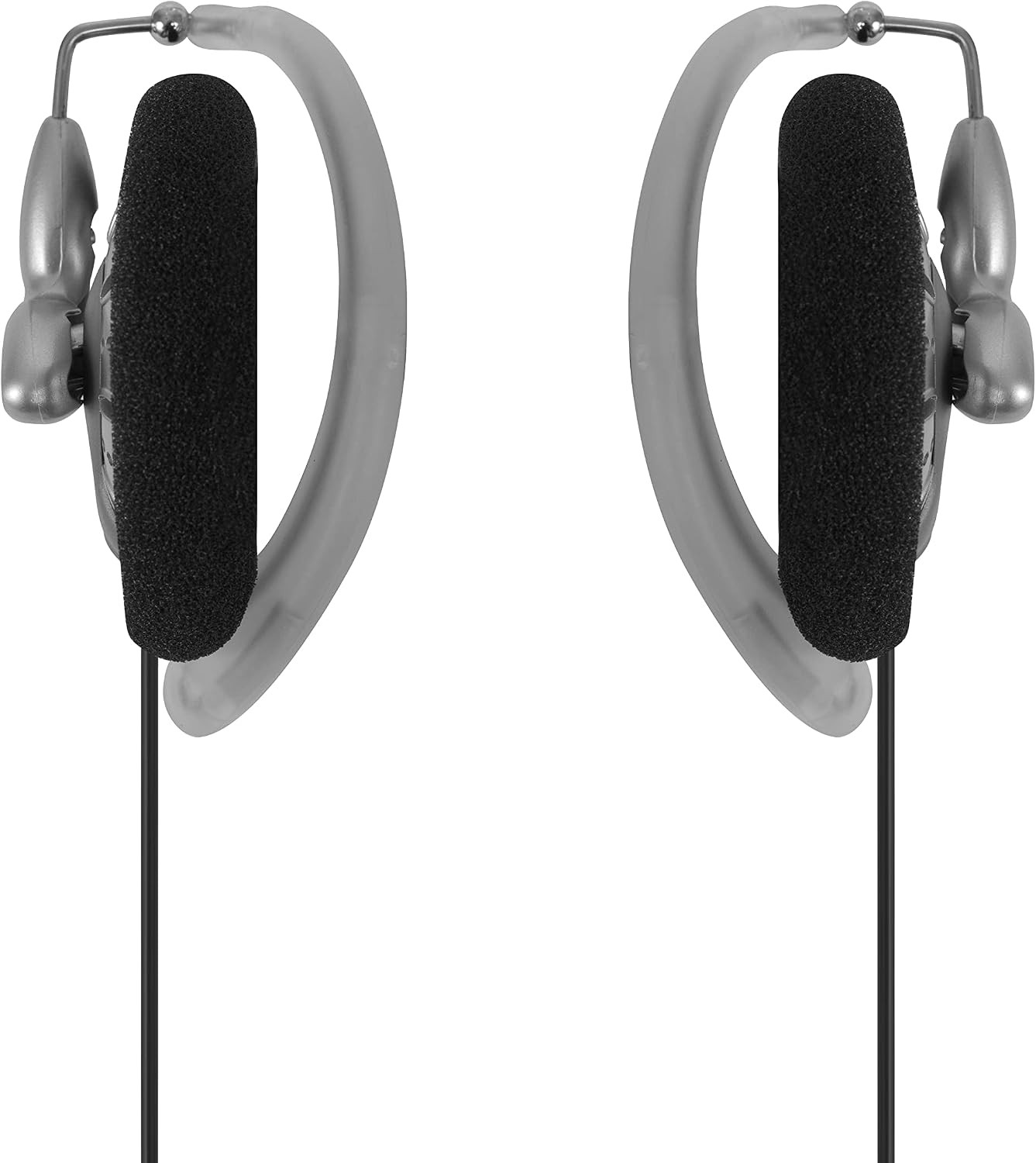 KSC75 Portable On-Ear Clip Headphones, Retro Style, Ultra Lightweight, Silver an