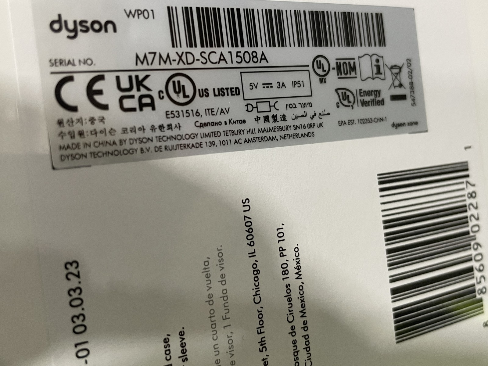 Dyson Zone Noise-Cancelling Headphones, Wireless Bluetooth, Ultra Blue,