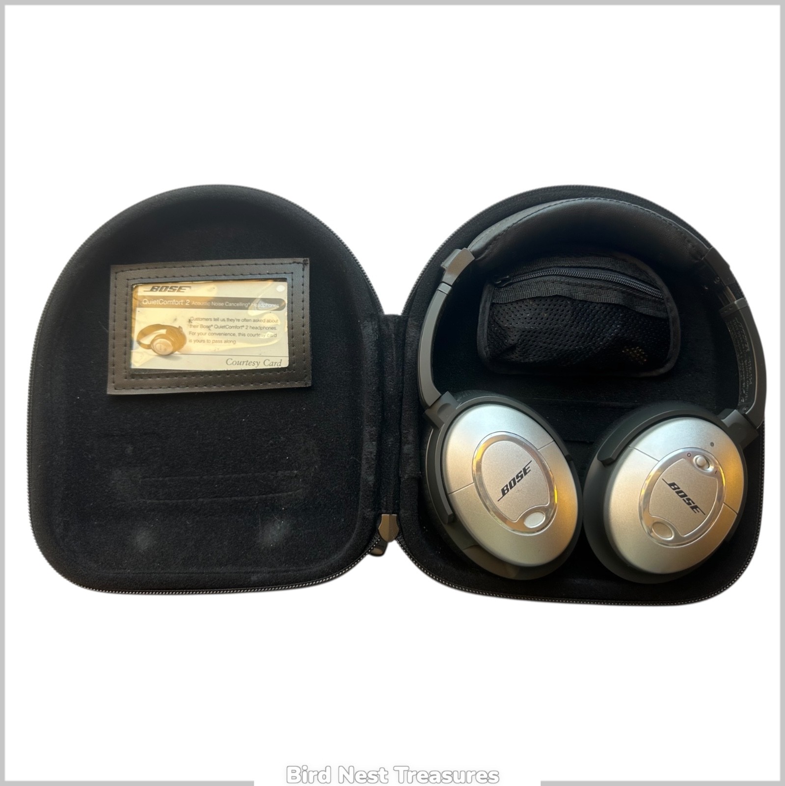 Bose QuietComfort 2 ACOUSTIC NOISE CANCELLING HEADPHONES 38233 – Case & Adapters