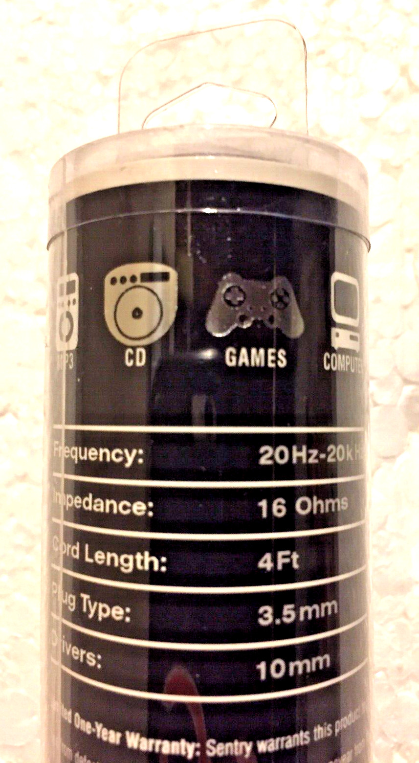 Sentry~ BALLS~ Earphones~EARBUDS~#HO341~16 Ohms~4 Ft. Cord~ i-pod/mp-3~Brand New