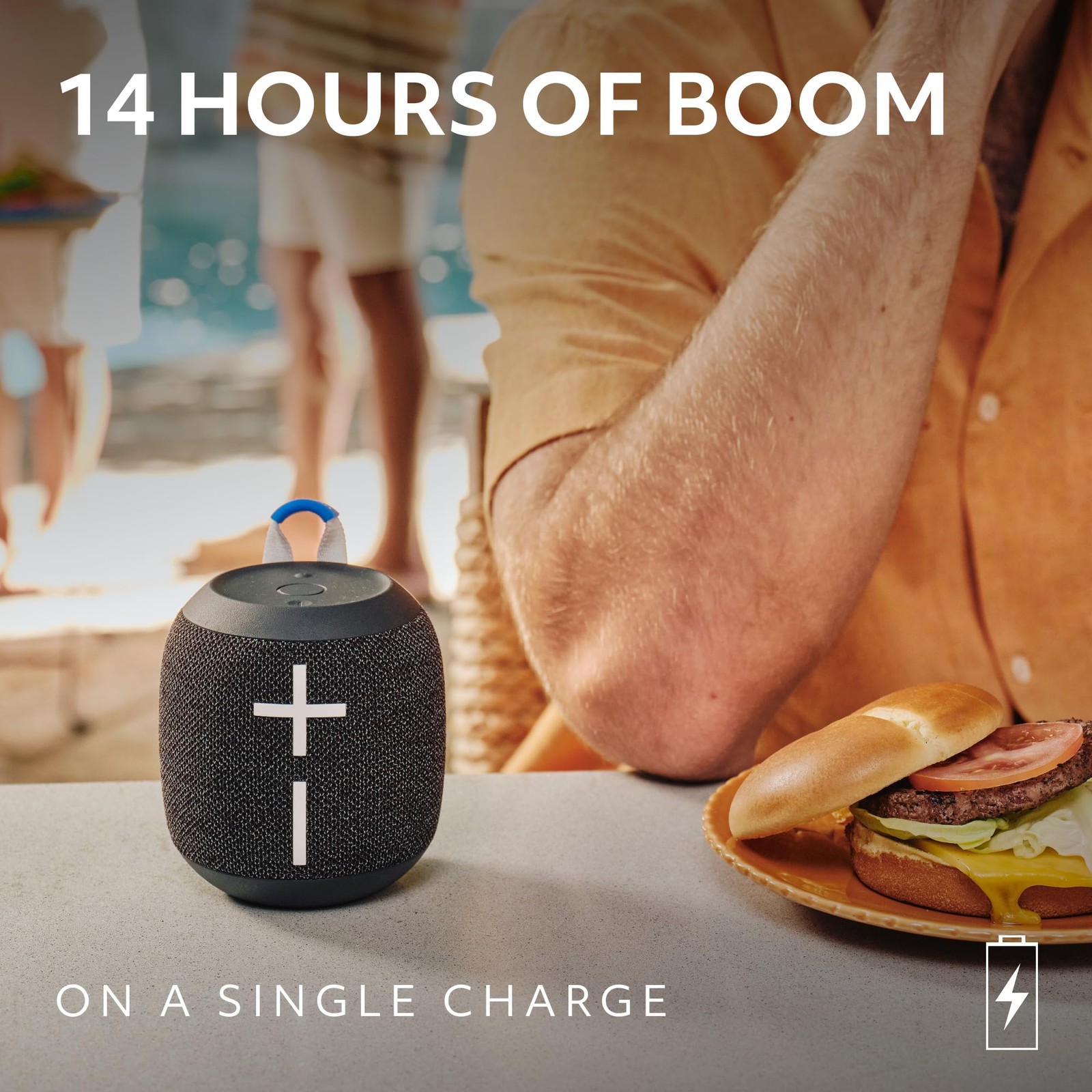 Ultimate Ears WONDERBOOM 4 Portable Waterproof Bluetooth Speaker with Black