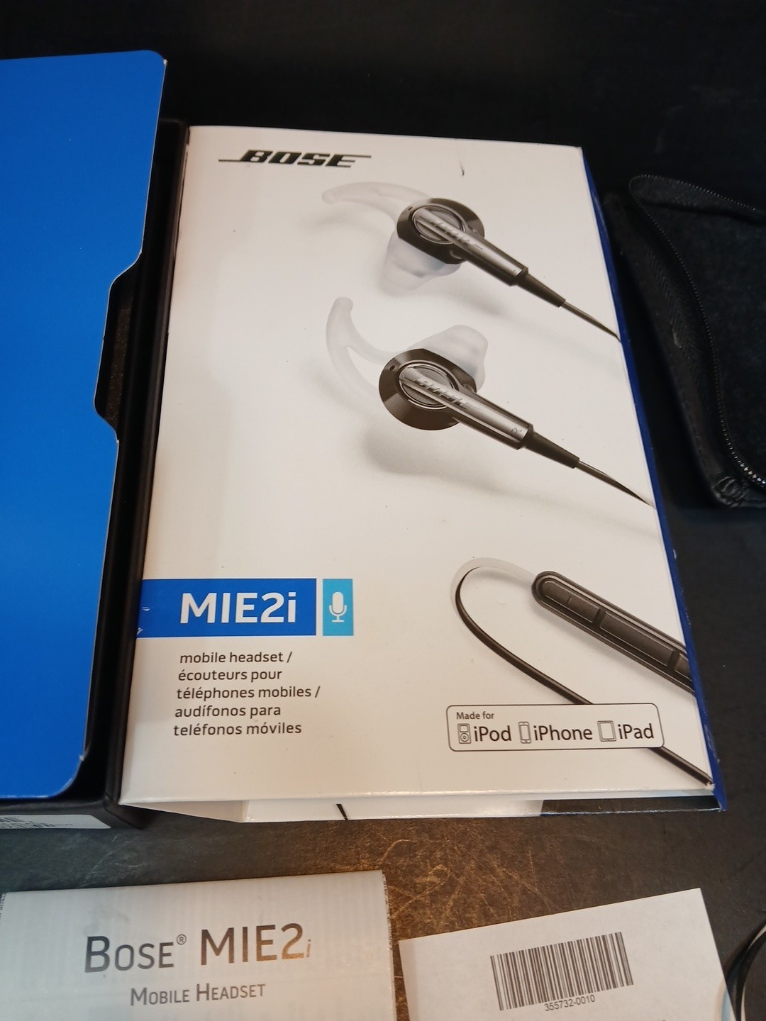 Bose MIE2i In-Ear Headphones Earbuds Black 3.5mm Mobile Headset Mic Stereo