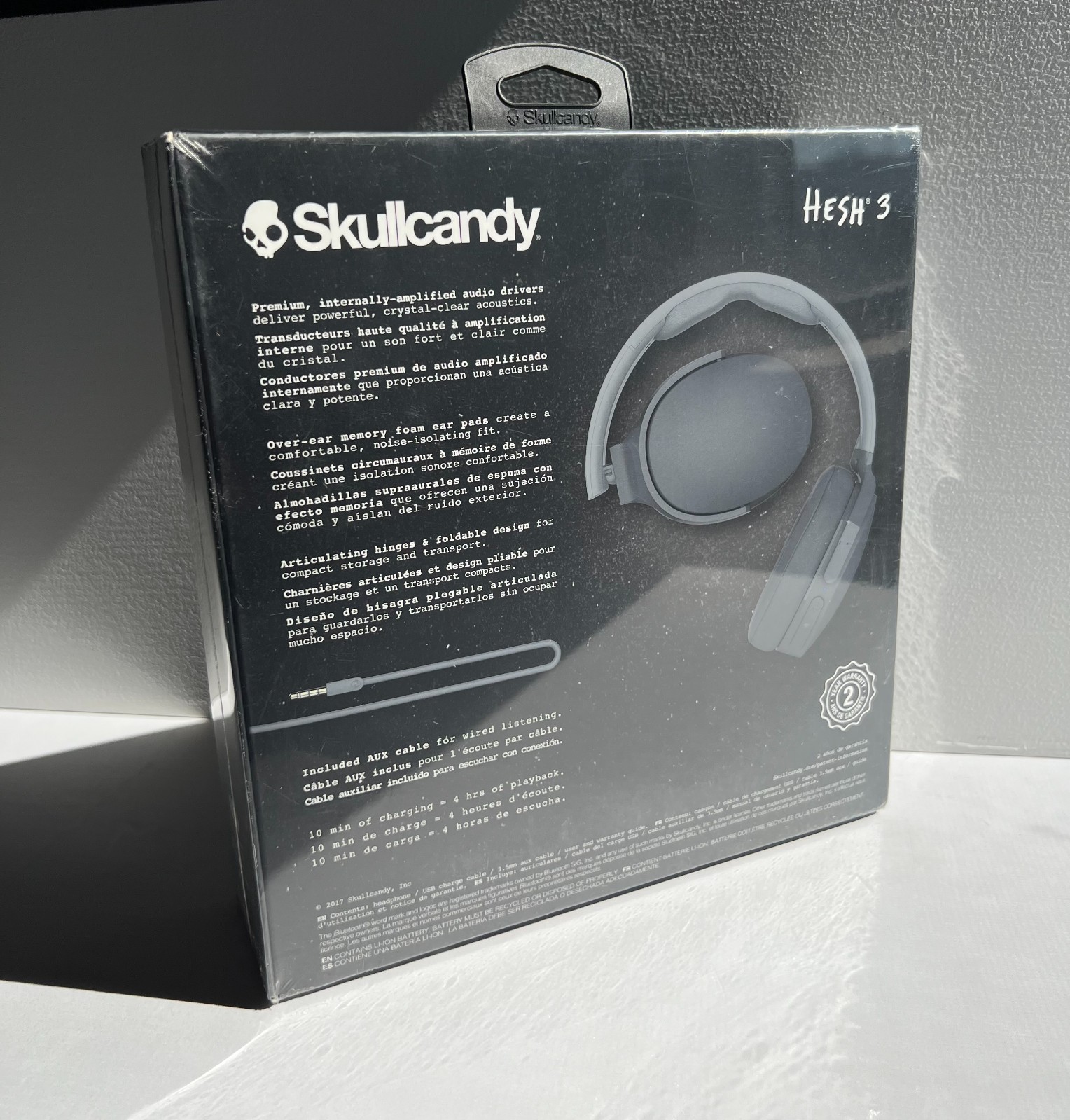NEW Sealed Skullcandy Hesh 3 Wireless Over Ear Bluetooth Headphones Gray S6HTW