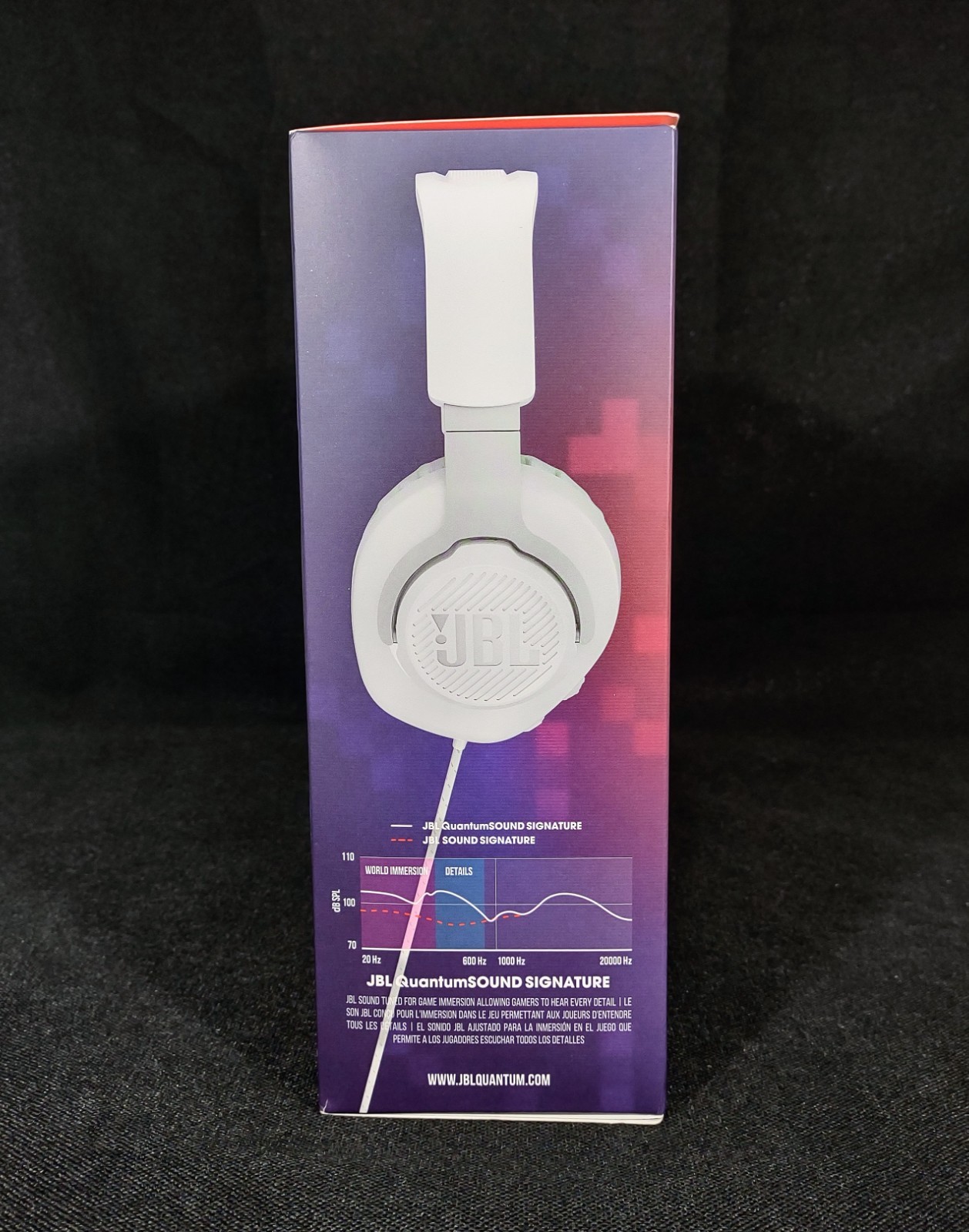 Jbl Quantum 100 Wired Over-ear Gaming Headphones With Detachable Mic White NEW!!
