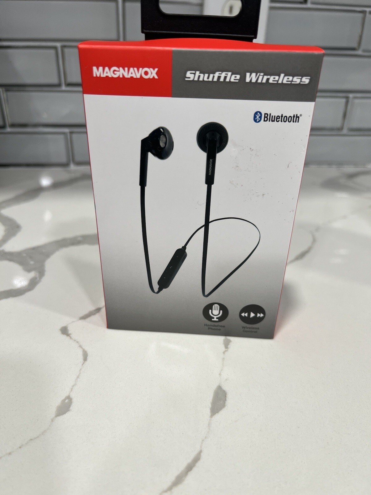 Magnavox Shuffle Wireless Bluetooth Ear Bud Headphones Lot of 2 – MBH539-BK