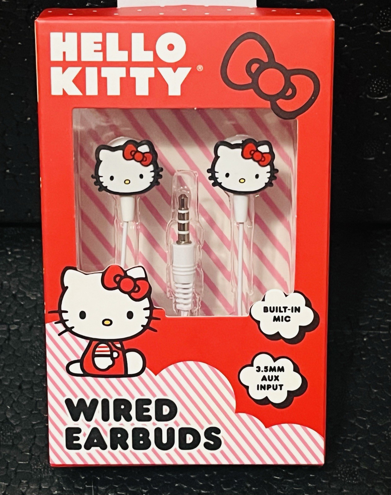 Hello Kitty – Wired Ear Buds – 3.5mm Aux Jack – Brand New